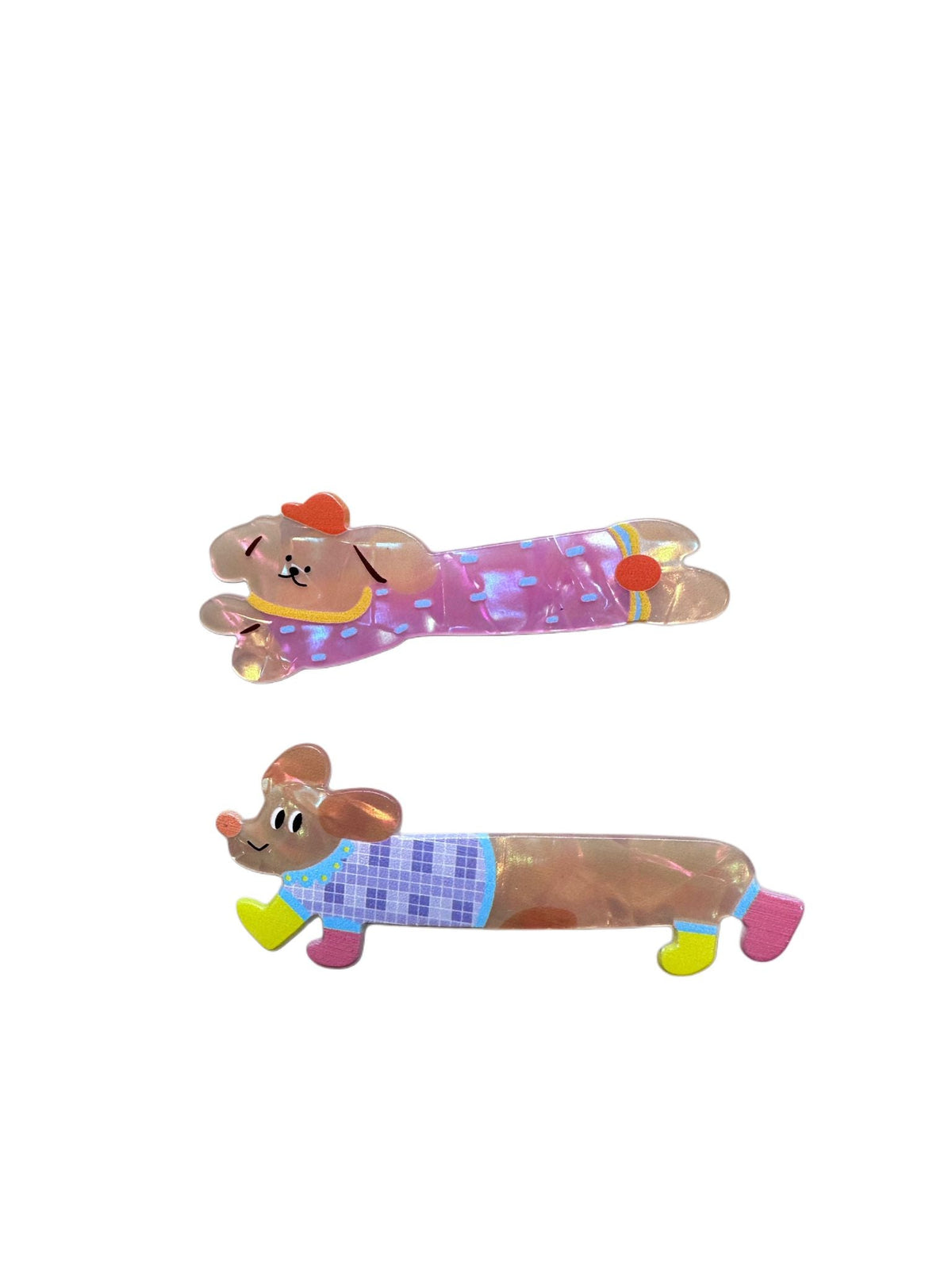 Dinossi - Pinzas para el pelo con diseño de salchicha, 2 unidades