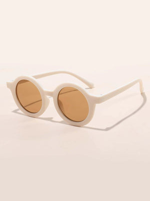 Dinossi - Gafas de sol redondas blancas sostenibles para niños