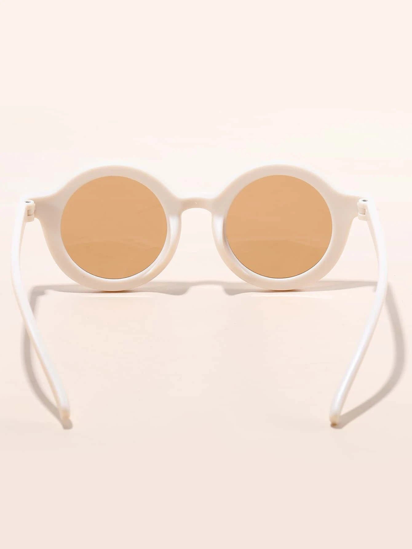 Dinossi - Gafas de sol redondas blancas sostenibles para niños