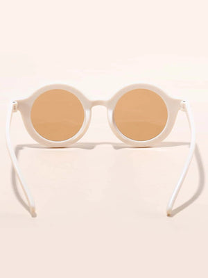 Dinossi - Gafas de sol redondas blancas sostenibles para niños