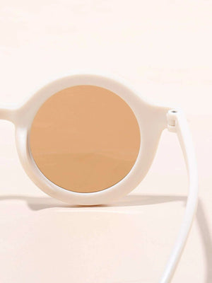 Dinossi - Gafas de sol redondas blancas sostenibles para niños