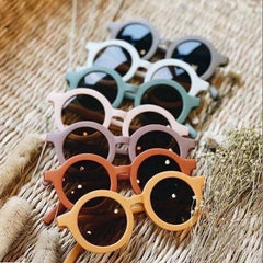 Dinossi - Gafas de Sol Sostenibles para Niños Modelo Redondo - Marrón