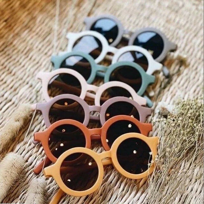 Dinossi - Gafas de Sol Sostenibles para Niños Modelo Redondo - Marrón