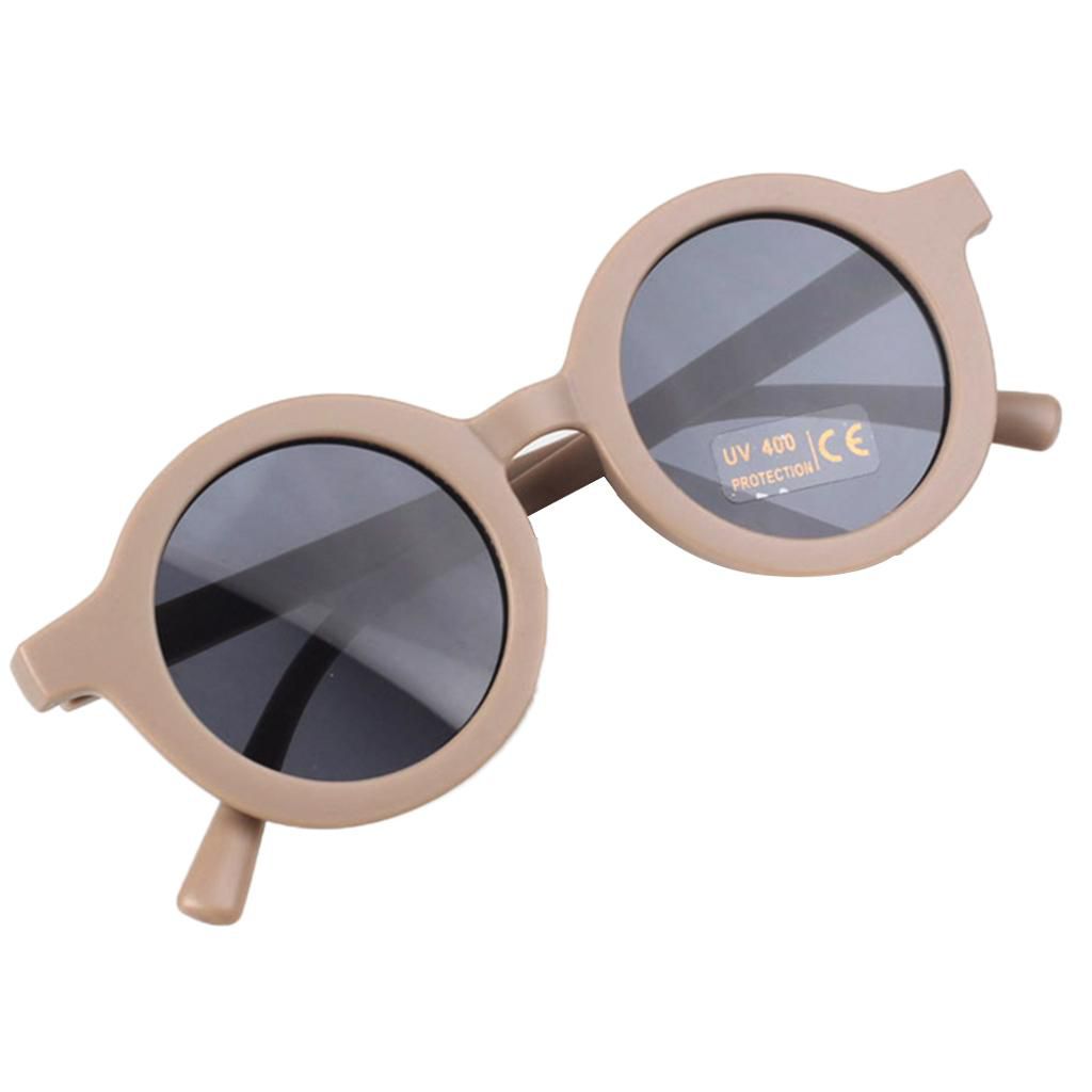 Dinossi - Gafas de sol redondas sostenibles de color marrón para niños