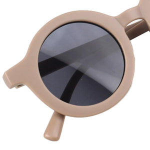 Dinossi - Gafas de sol redondas sostenibles de color marrón para niños
