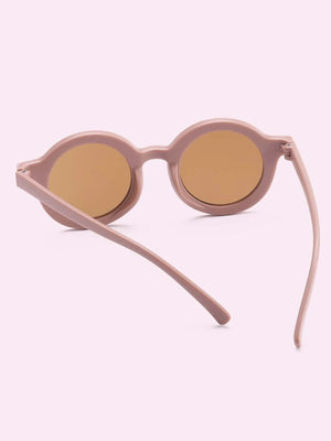 Dinossi - Gafas de Sol Redondas Morado Oscuro Sostenibles para Niños