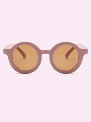 Dinossi - Gafas de Sol Redondas Morado Oscuro Sostenibles para Niños