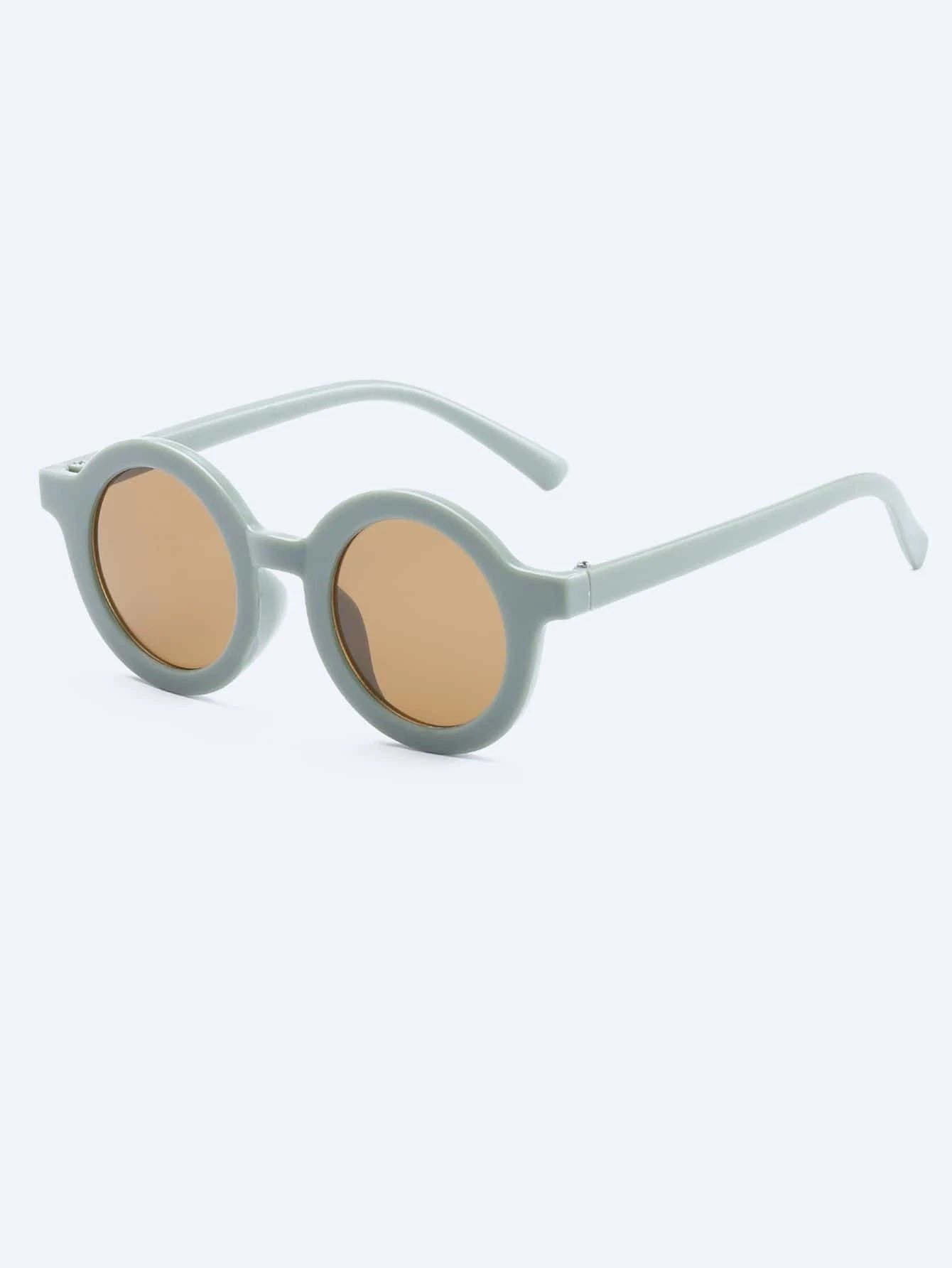 Dinossi - Gafas de Sol Redondas Verdes Oscuras Sostenibles para Niños