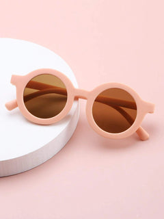 Dinossi - Gafas de sol infantiles redondas rosas sostenibles