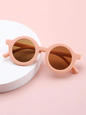 Dinossi - Gafas de sol infantiles redondas rosas sostenibles