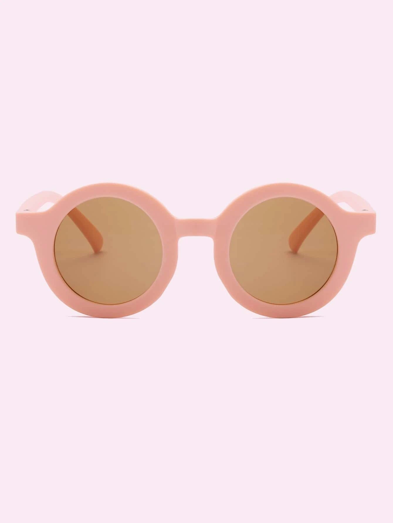 Dinossi - Gafas de sol infantiles redondas rosas sostenibles