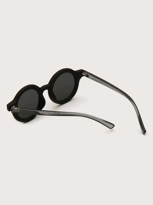 Dinossi - Gafas de sol infantiles redondas sostenibles de color negro