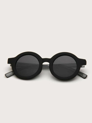Dinossi - Gafas de sol infantiles redondas sostenibles de color negro