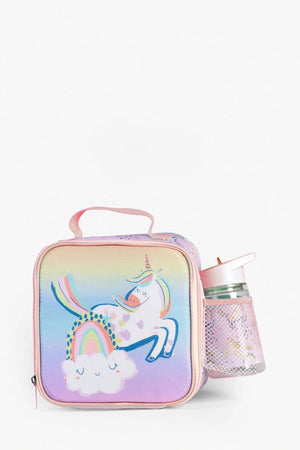 Dinossi - Fiambrera de Unicornio Dulce y Set de Botella de Agua sin BPA