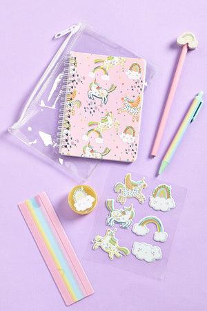 Dinossi - Set de papelería lindo unicornio