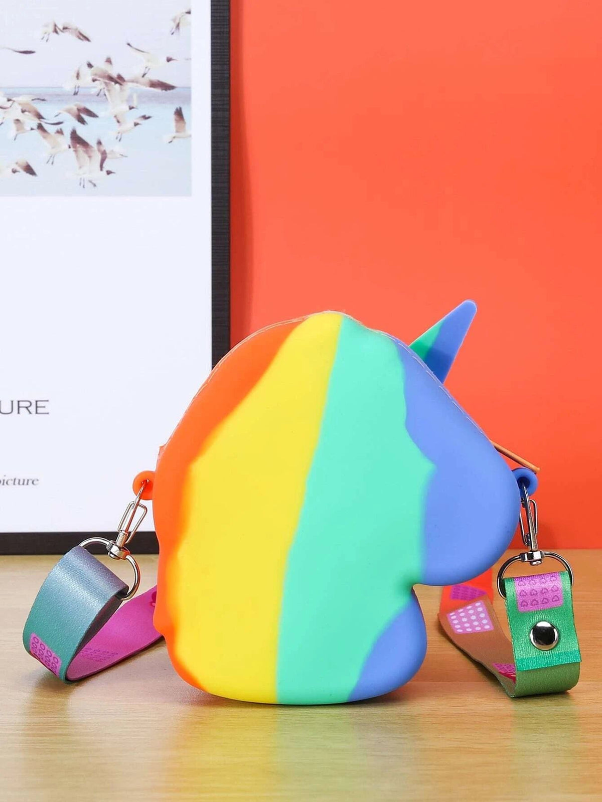 Dinossi - Bolso de hombro para niña con diseño de Popit en forma de unicornio