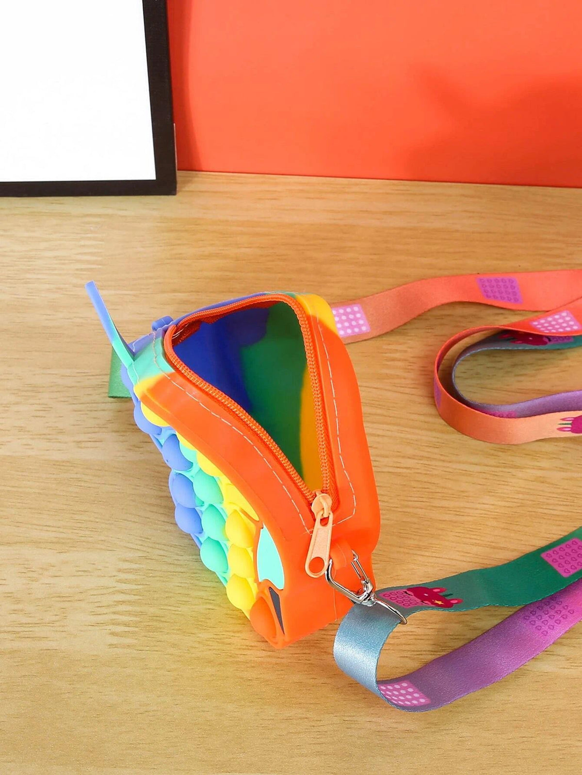 Dinossi - Bolso de hombro para niña con diseño de Popit en forma de unicornio