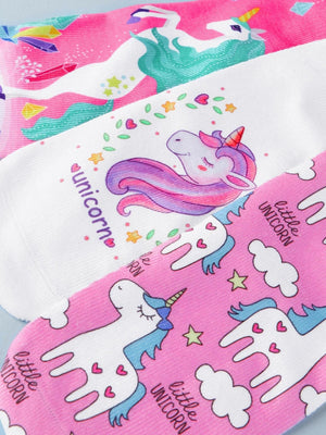 Dinossi - Set de 3 Calcetines de Unicornio para Niña