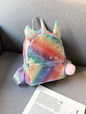 Dinossi - Mochila infantil con lentejuelas brillantes de unicornio