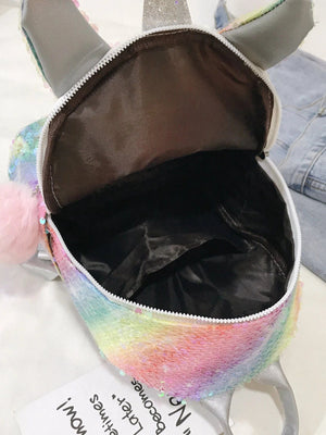 Dinossi - Mochila infantil con lentejuelas brillantes de unicornio