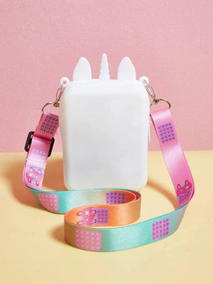Dinossi - Bolso de hombro blanco para niña con diseño de unicornio Popit