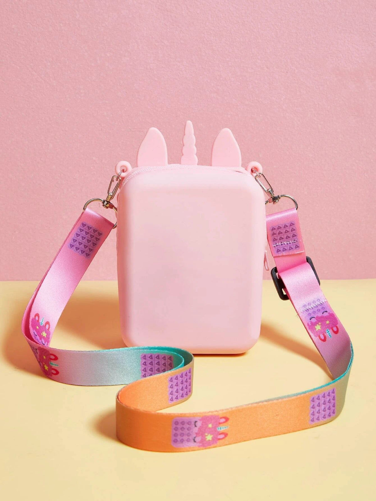 Dinossi - Bolso de hombro rosa para niña con diseño de unicornio Popit