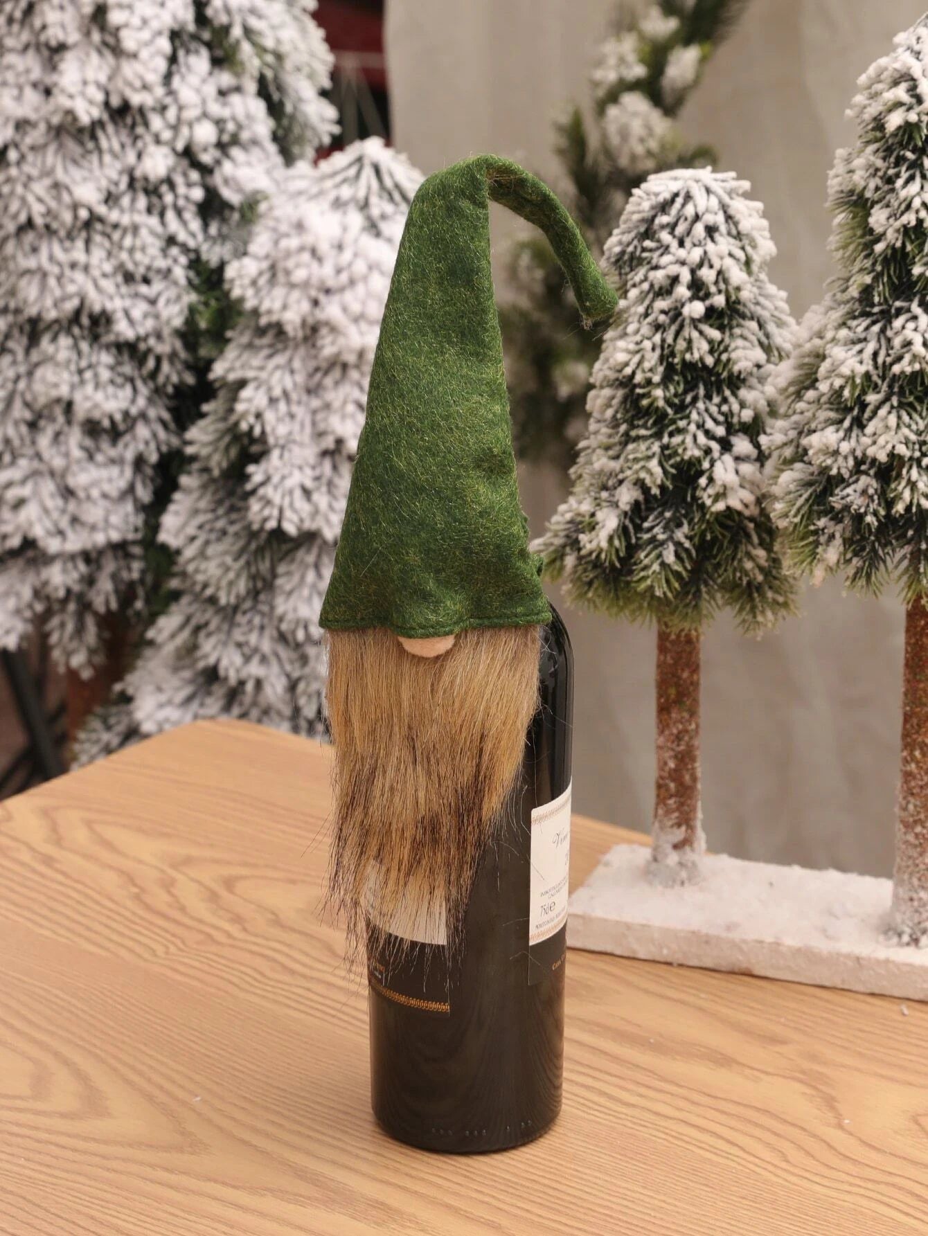 Dinossi - Vestido para Tapón de Botella de Vino con Diseño Especial de Elfo Navideño