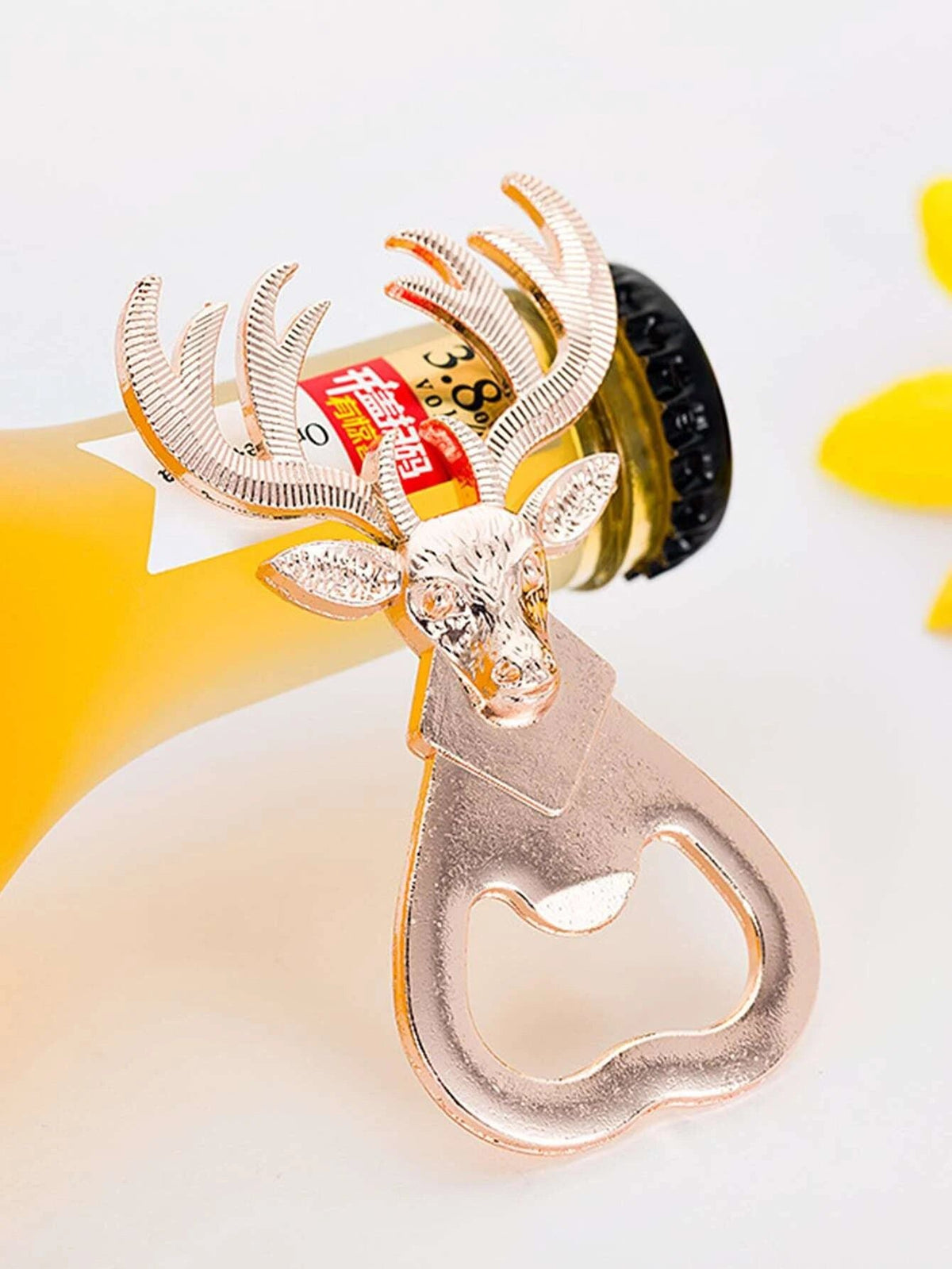 Dinossi - Abrebotellas con diseño especial de reno para Navidad, en caja de regalo