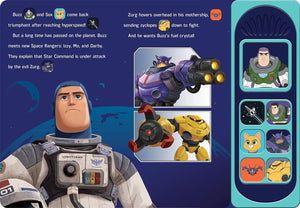 Disney Pixar Buzz Lightyear - Libro interactivo con sonidos: "Hasta el infinito y más allá" (en inglés)