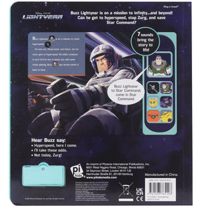 Disney Pixar Buzz Lightyear - Libro interactivo con sonidos: "Hasta el infinito y más allá" (en inglés)