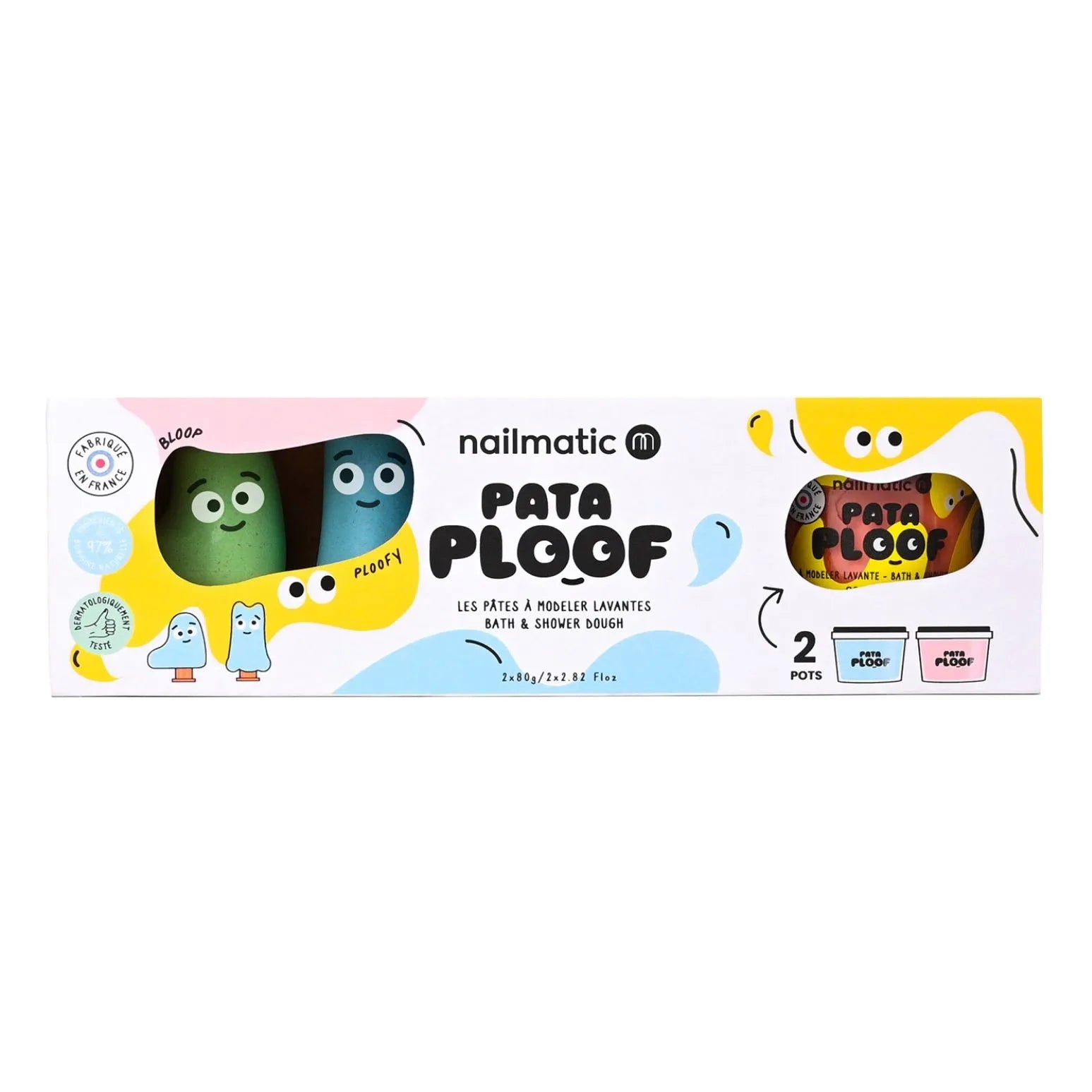 Nailmatic Kids - Pataploof: Arcilla de modelar lavable con 2 moldes | Azul