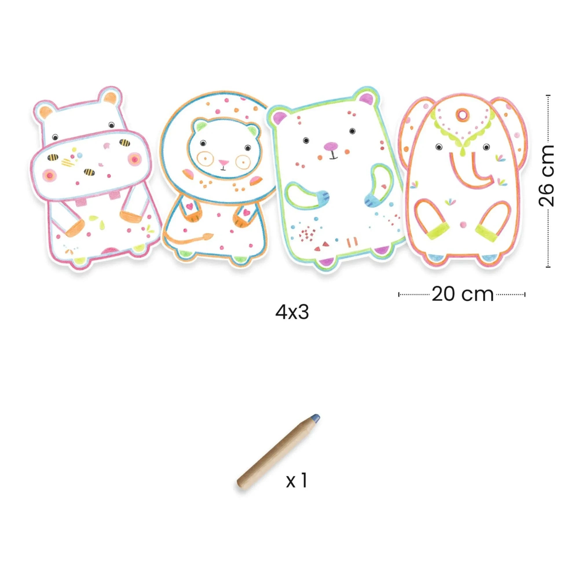 Djeco - Dibujos para colorear de animales salvajes