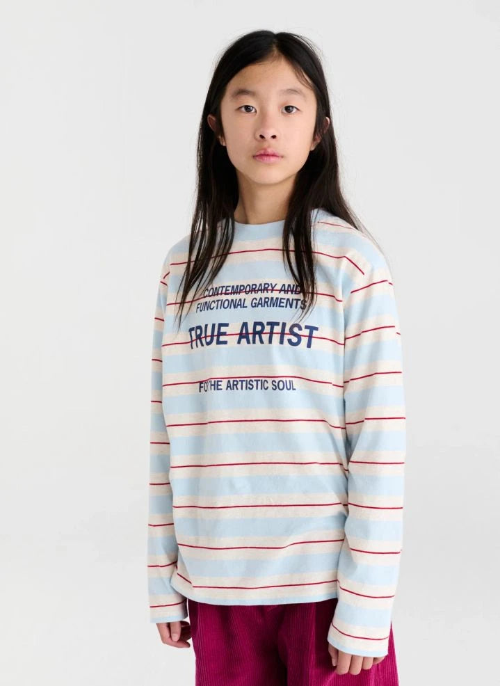 True Artist - Çizgili T-shirt N°16 | Açık mavi
