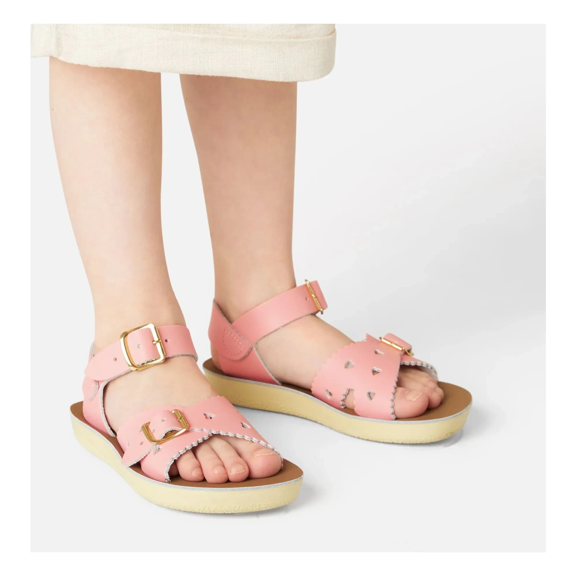 Salt-Water - Sandalias de cuero impermeables Sweetheart | Rosa claro