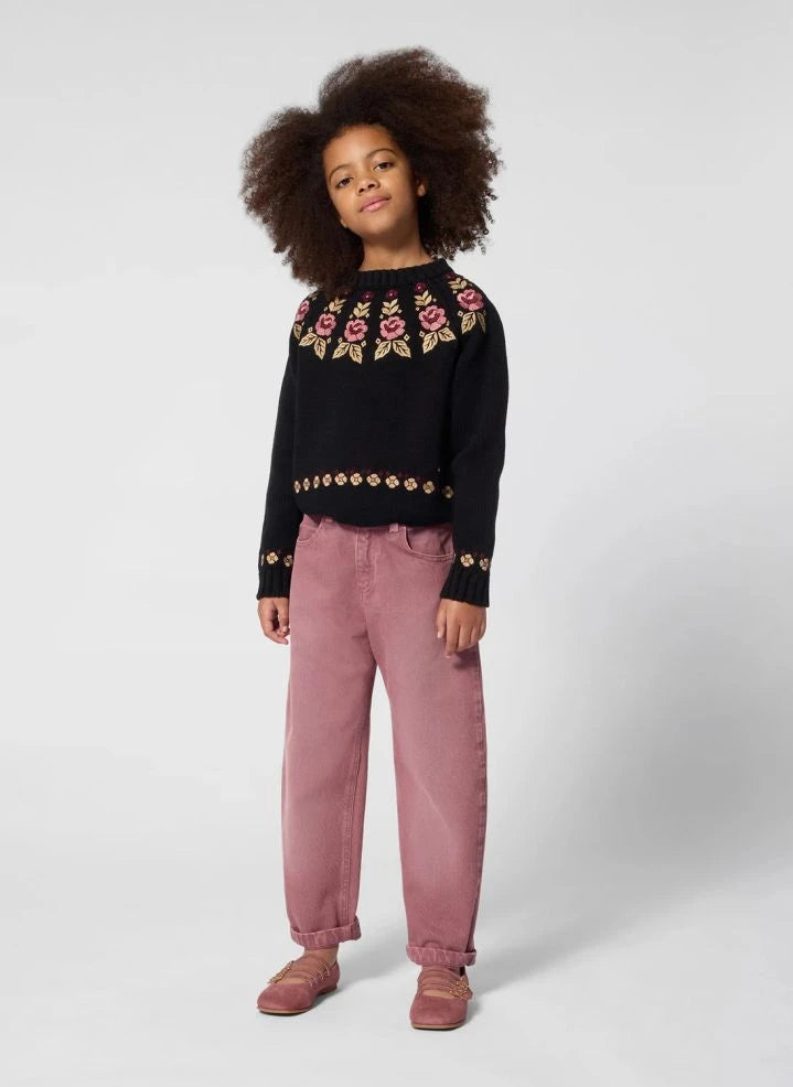 Chloé - Suéter floral de algodón orgánico | Negro