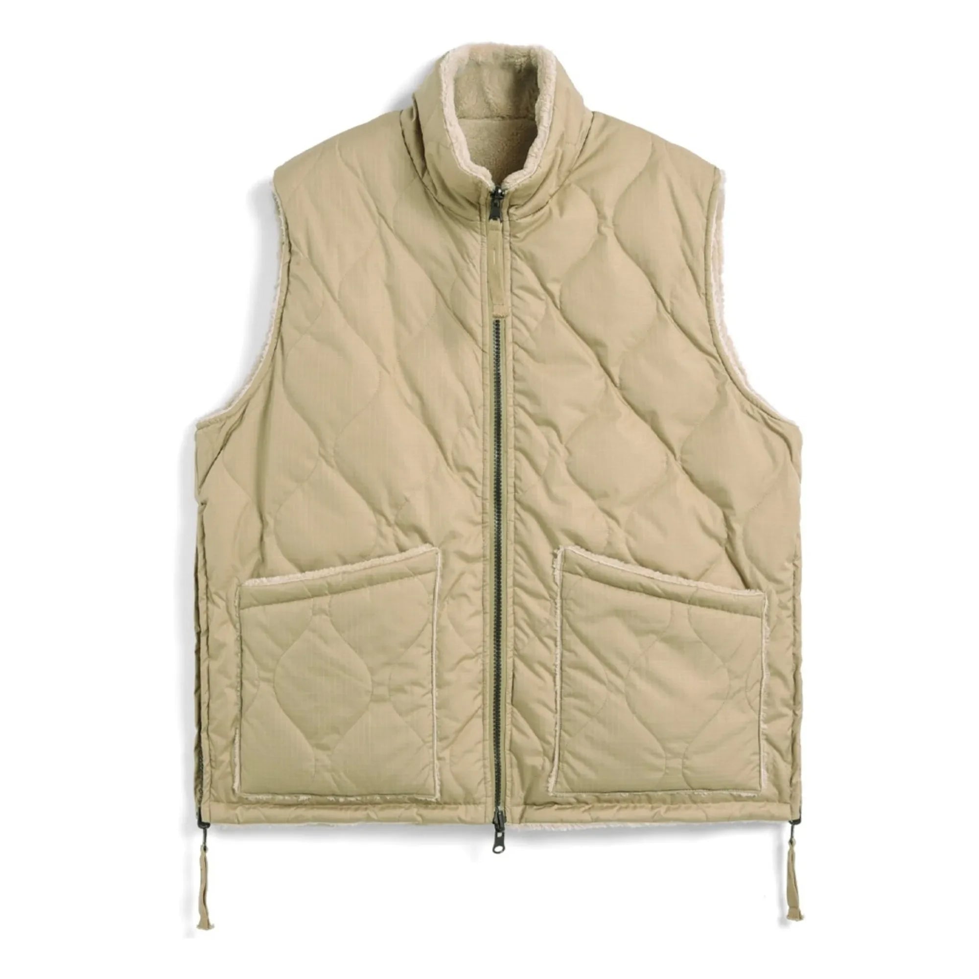 Taion - Chaleco militar reversible con cuello alto | Amarillo salvaje