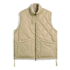 Taion - Chaleco militar reversible con cuello alto | Amarillo salvaje