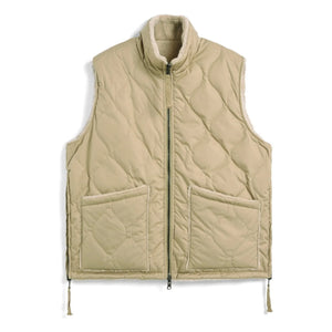 Taion - Chaleco militar reversible con cuello alto | Amarillo salvaje