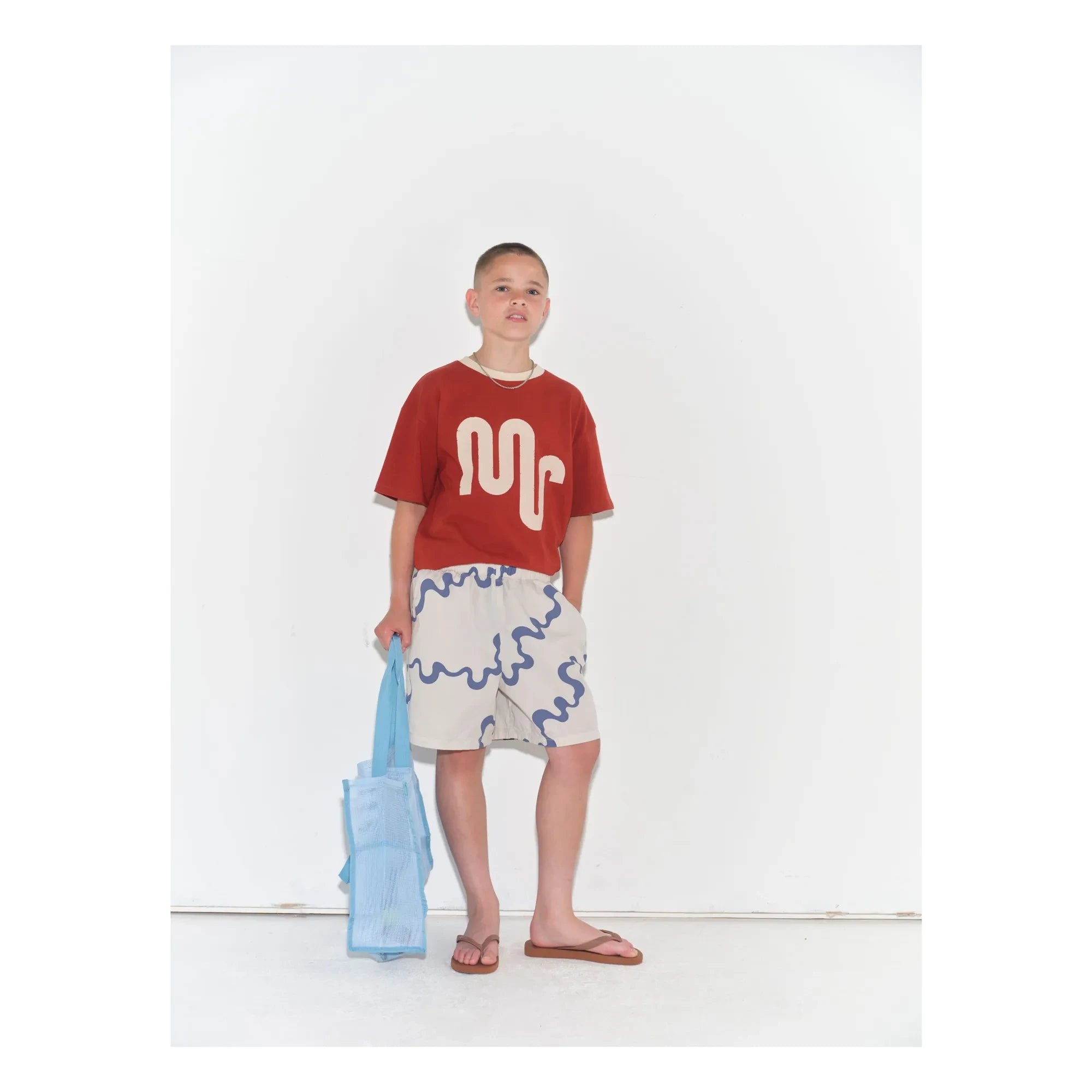 Main Story - Jogger shorts abstract de algodón orgánico | Crudo