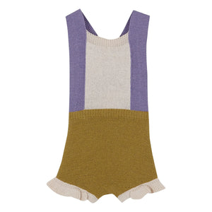birinit - Mono con bloques de color, volantes y punto fino | Amarillo verde
