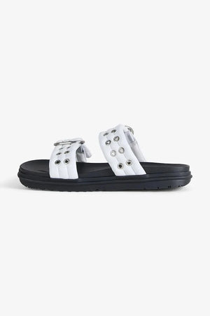 Chanclas planas de cuero para mujer Emu Australia Bondi Buckle 2.0