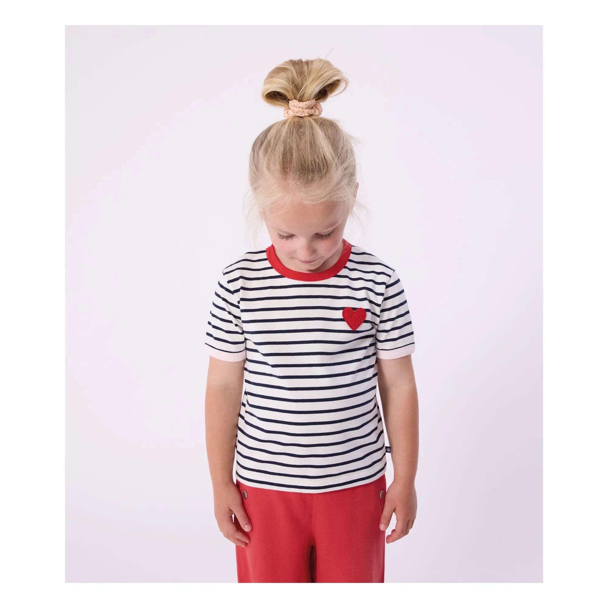 Petit Bateau - Camiseta Clásica de Rayas | Azul marino