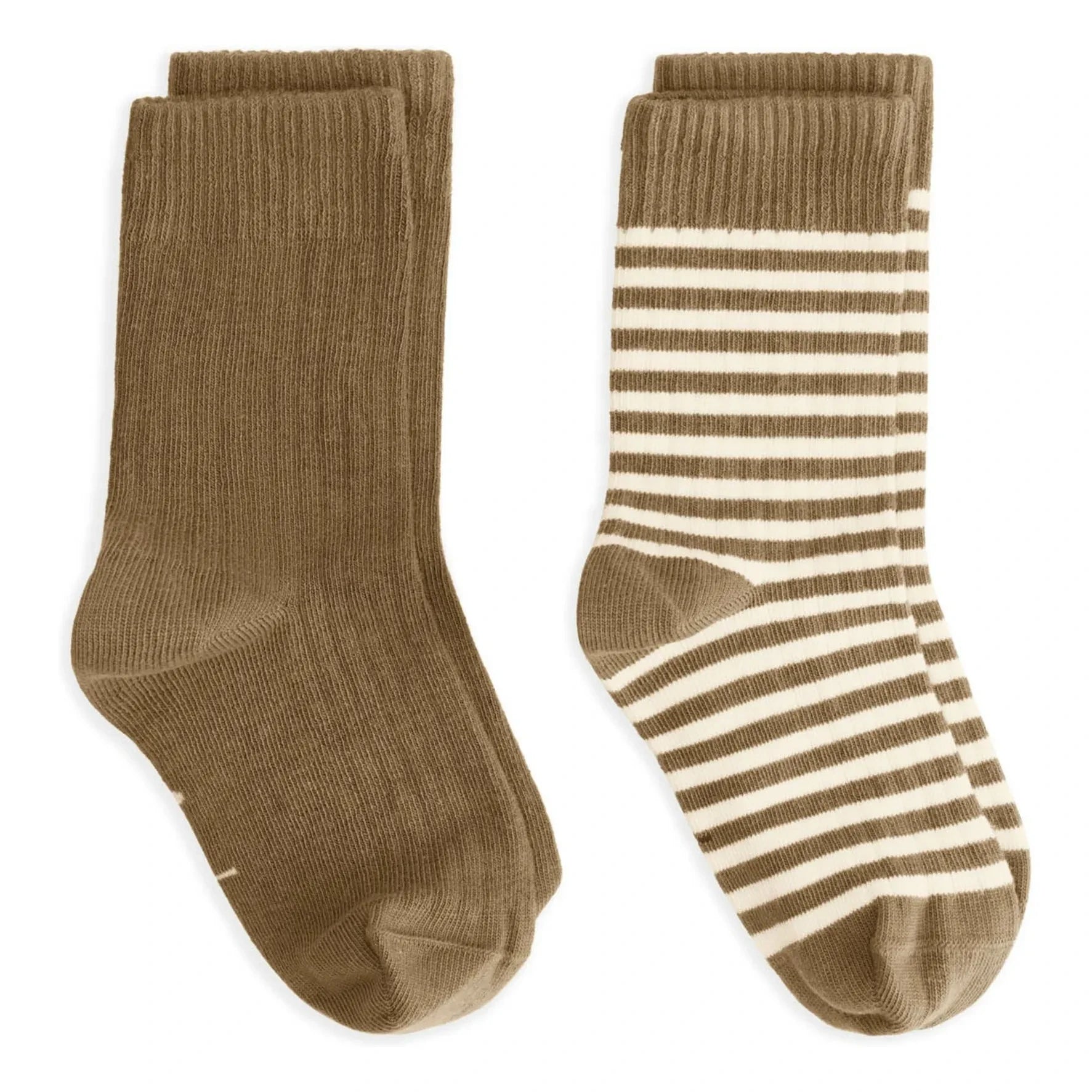 Gray Label - Juego de 2 pares de calcetines de algodón orgánico | Caqui