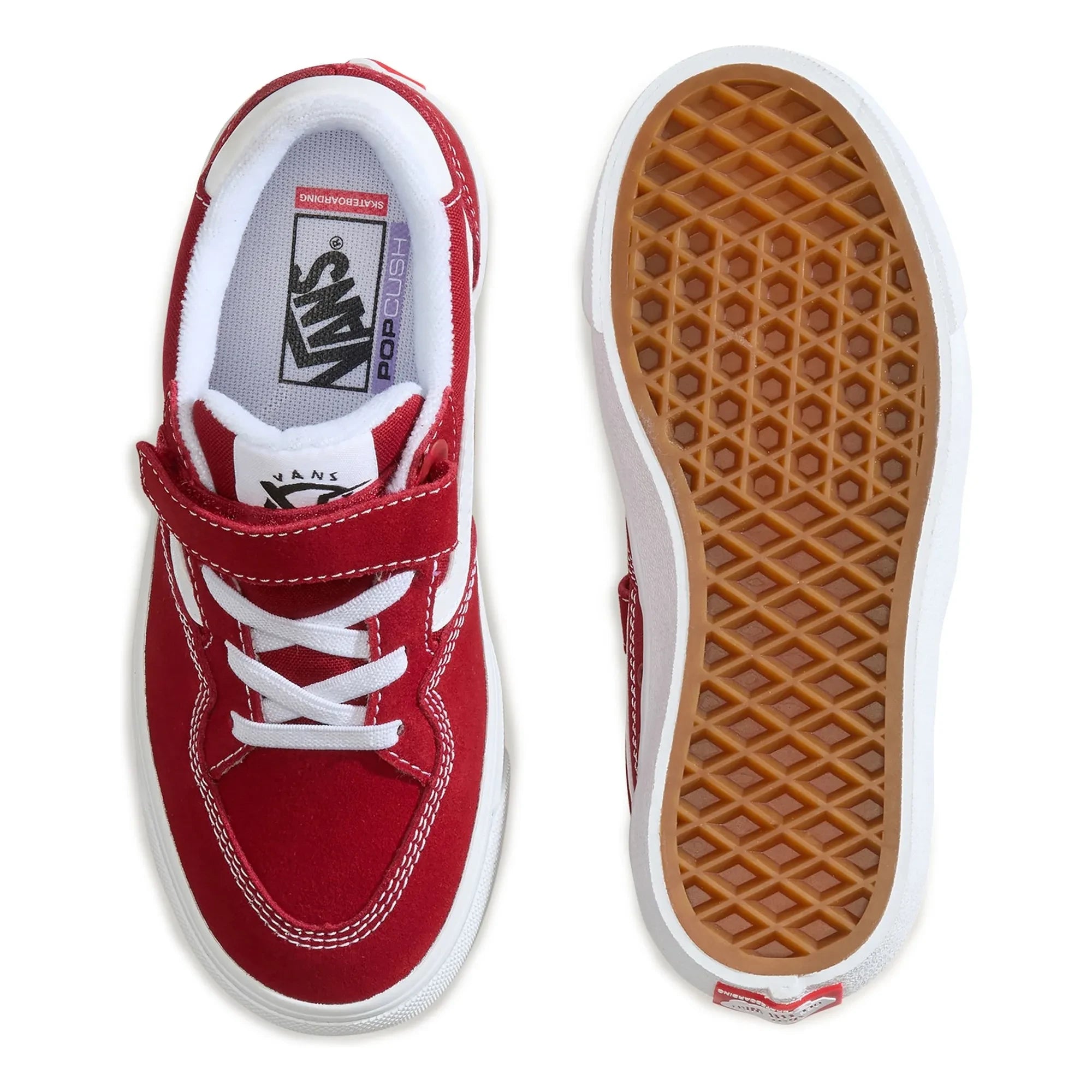 Vans - Çocuk Rowan Cırt Cırtlı Kaykay Spor Ayakkabısı | Kırmızı