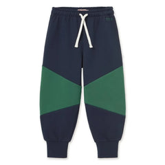Tinycottons - Pantalones deportivos de algodón orgánico con bloques de color | Azul marino