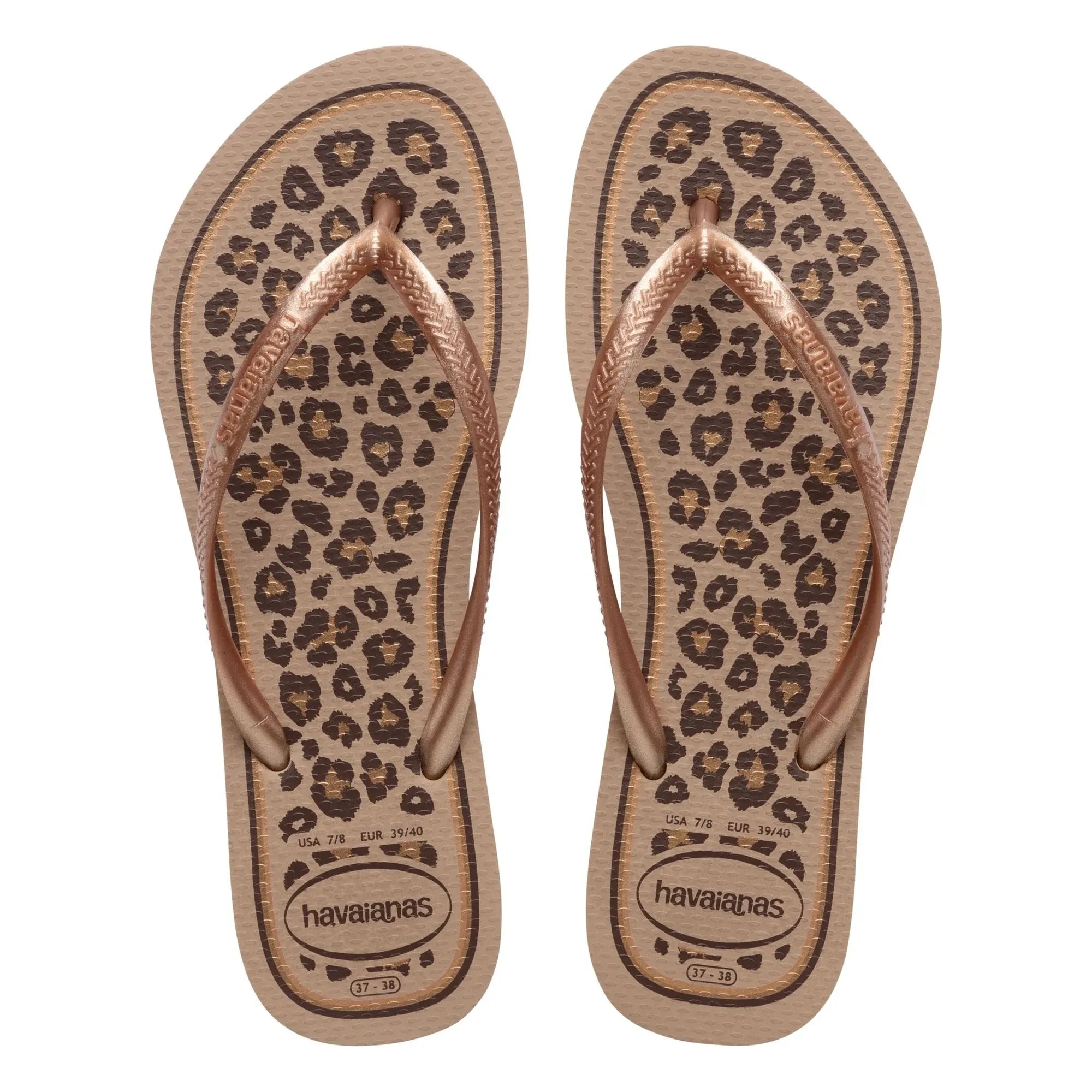 Havaianas - Chanclas Slim Animals | Rosa Oro