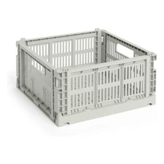 Hay - Cesta plegable cuadrada Crate | Gris