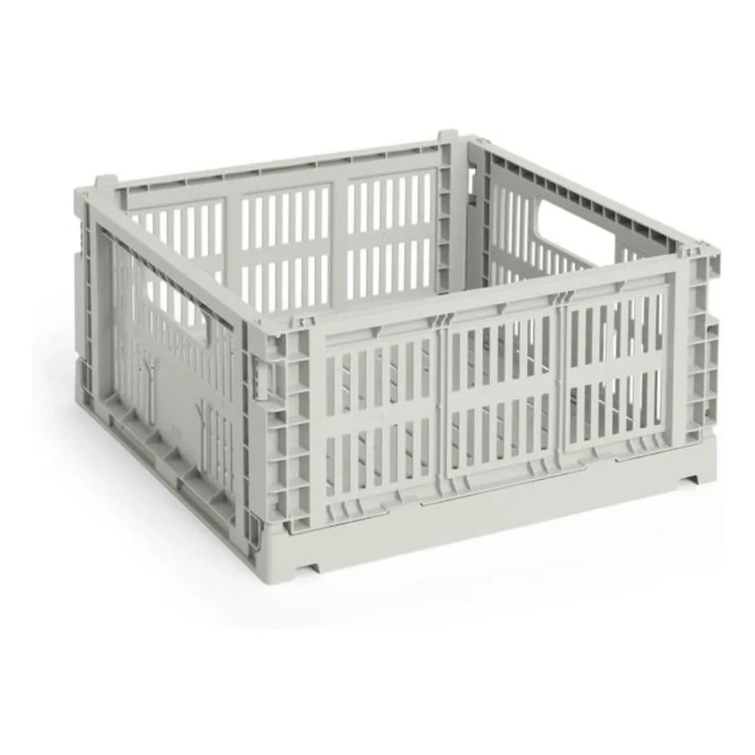Hay - Cesta plegable cuadrada Crate | Gris