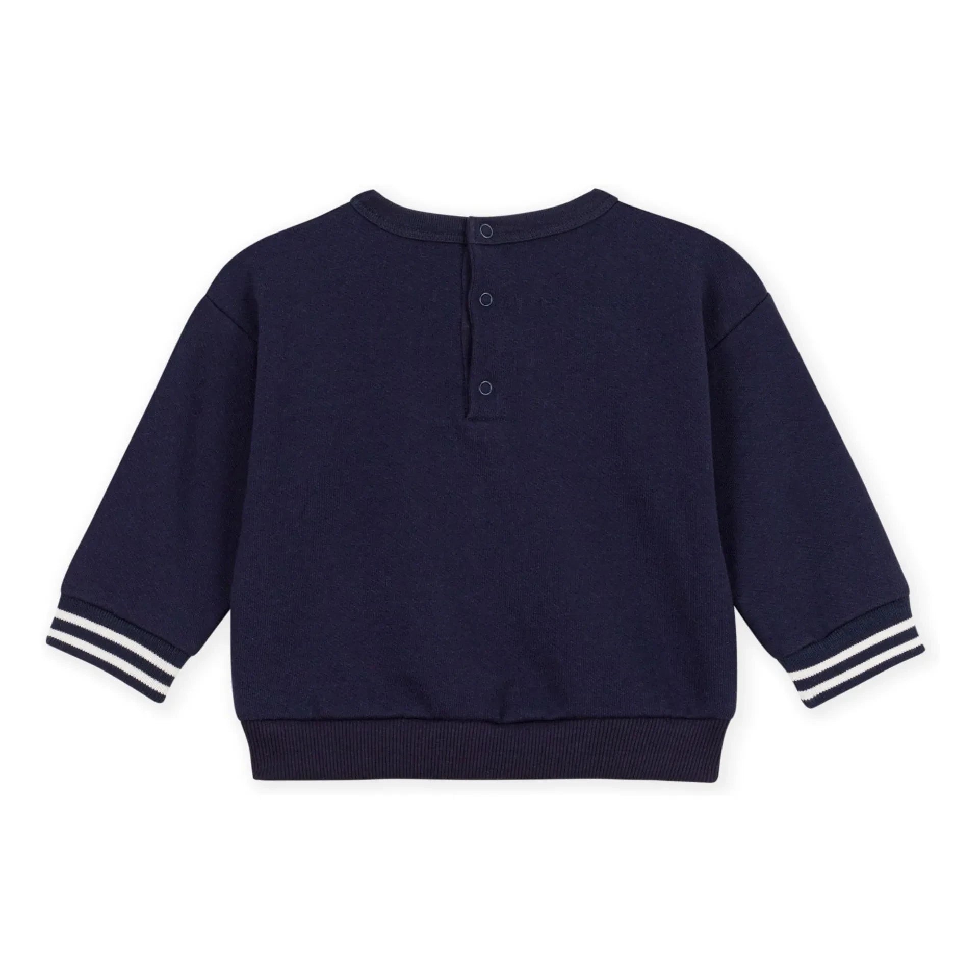 Petit Bateau - Badge Sweat Organik Pamuk | Lacivert
