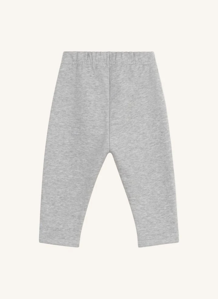Petit Bateau - Düz Polar Pantolon | Koyu gri melanj